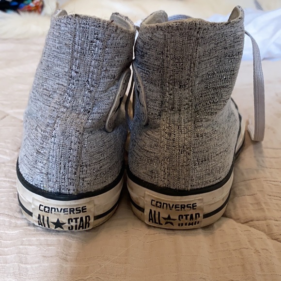 Silver and grey converse high tops. - Picture 6 of 7